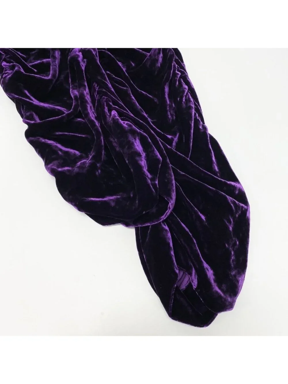 Gucci Horsebit Velour Pants Gathered Design Purple